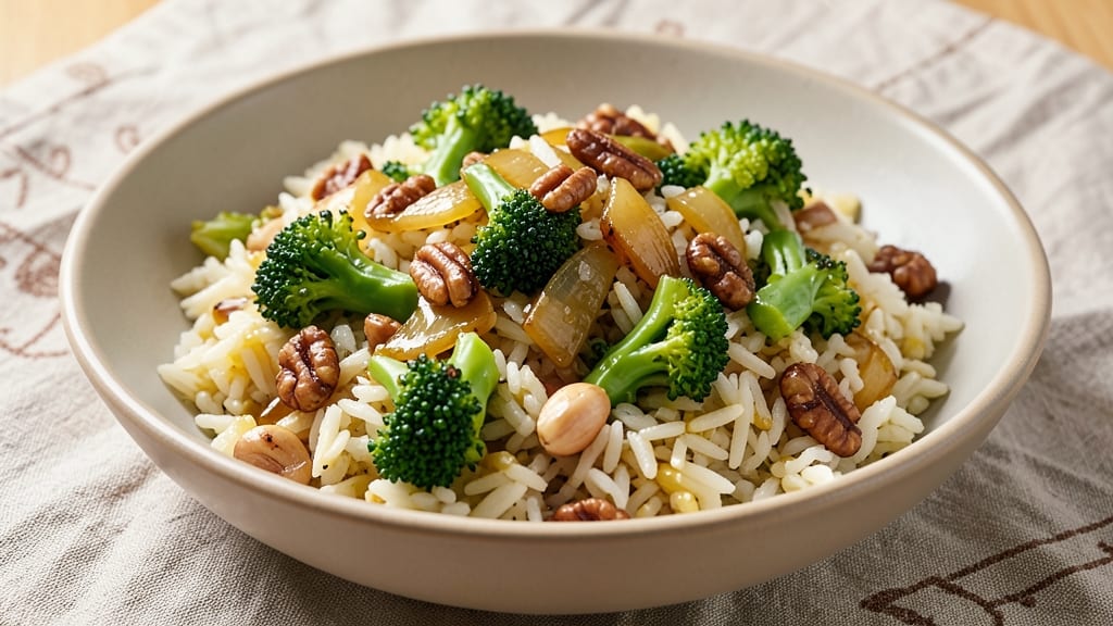 Broccoli Rice Pilaf Recipe: Crisp-Topped Herb and Garlic Magic
