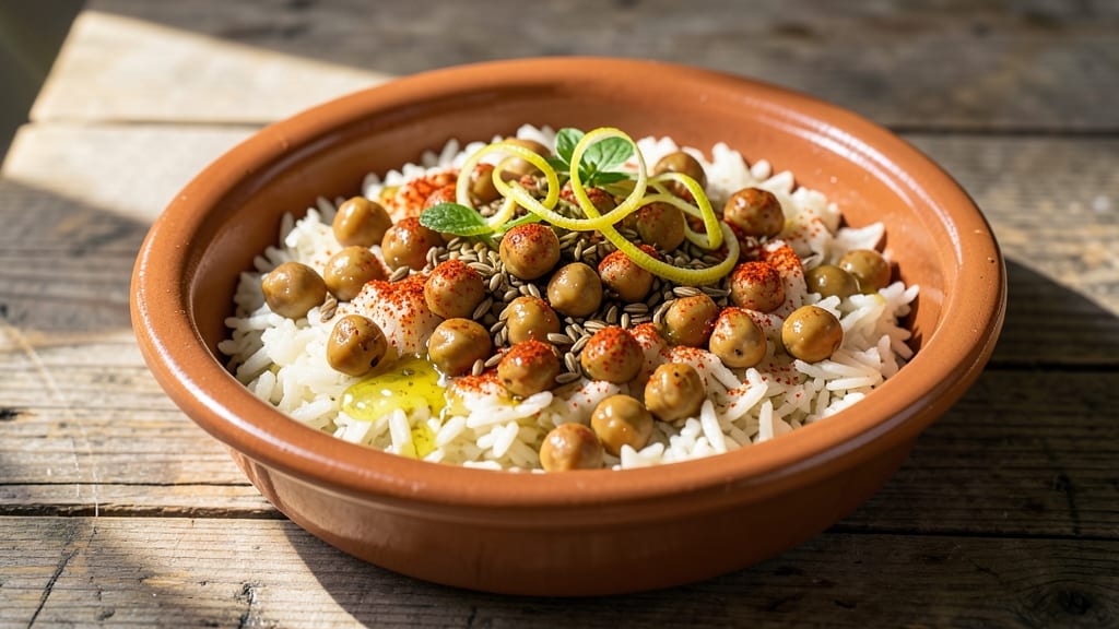 Chickpeas and Rice Turkish Recipe: Spiced Lemon-Cumin One-Pan Harmony