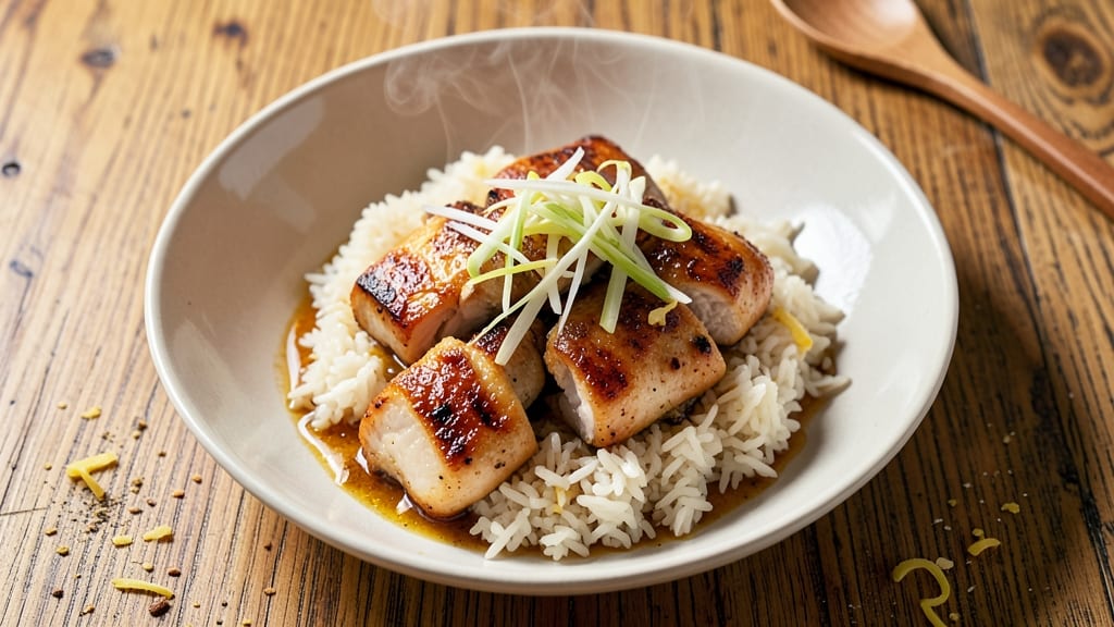 Chicken and Rice With Scallion Ginger Sauce Recipe: Fragrant Wok-Tossed Harmony in 25 Minutes