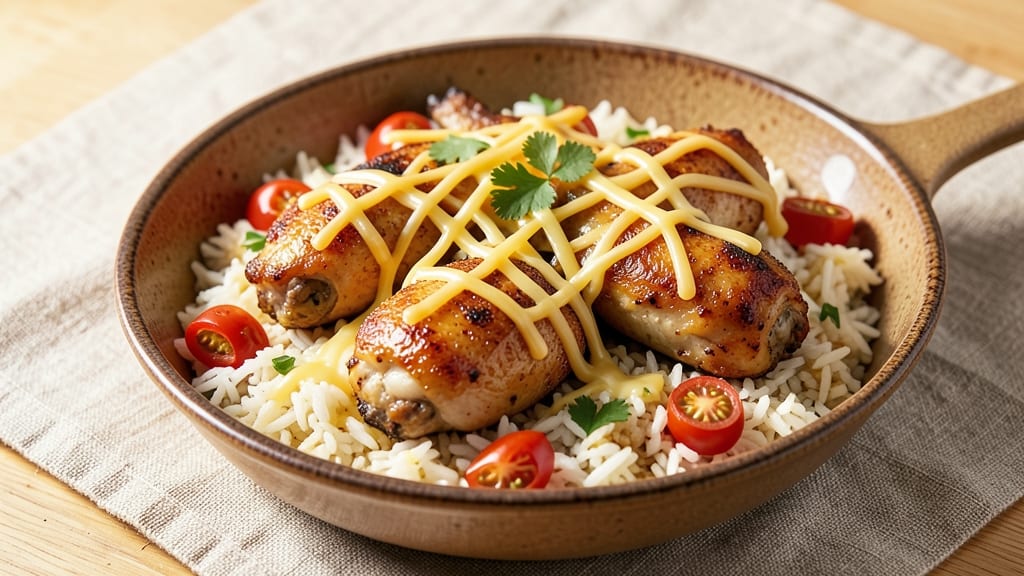Chicken Rice Rotel Cheese Recipe: One-Pan Creamy Spice Crunch