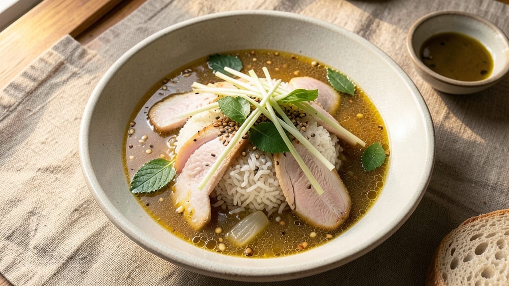 Cambodian Rice Soup Recipe: Fragrant Lemongrass and Kaffir Lime Broth