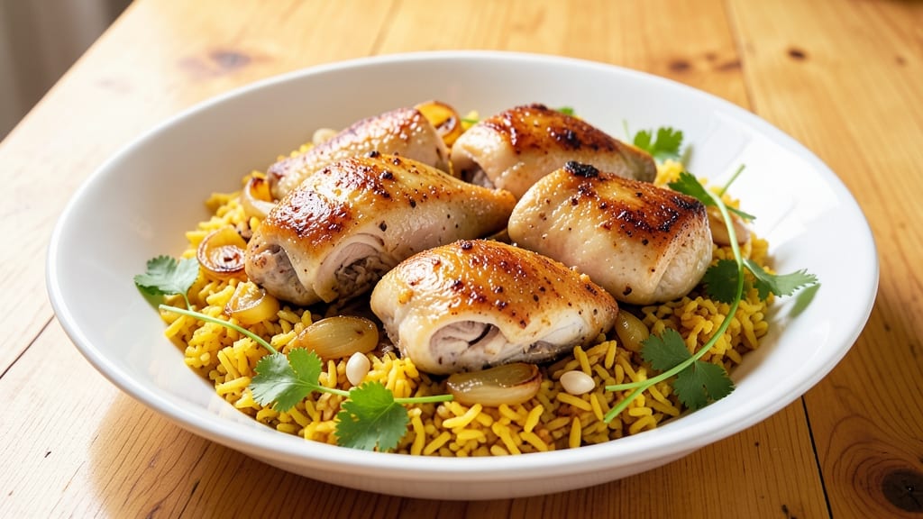 Chicken and Yellow Rice Recipe on Stovetop: One-Pan Protein-Packed Harmony in 30 Minutes