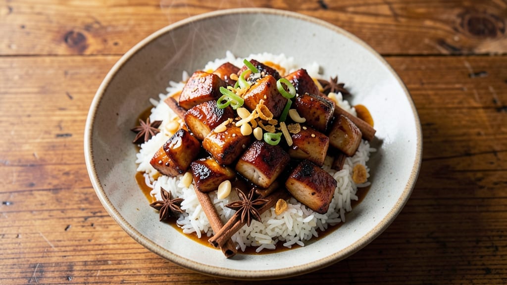 Chicken Rice Oyster Sauce Recipe: Fragrant Five-Spice Rice With Silky Protein