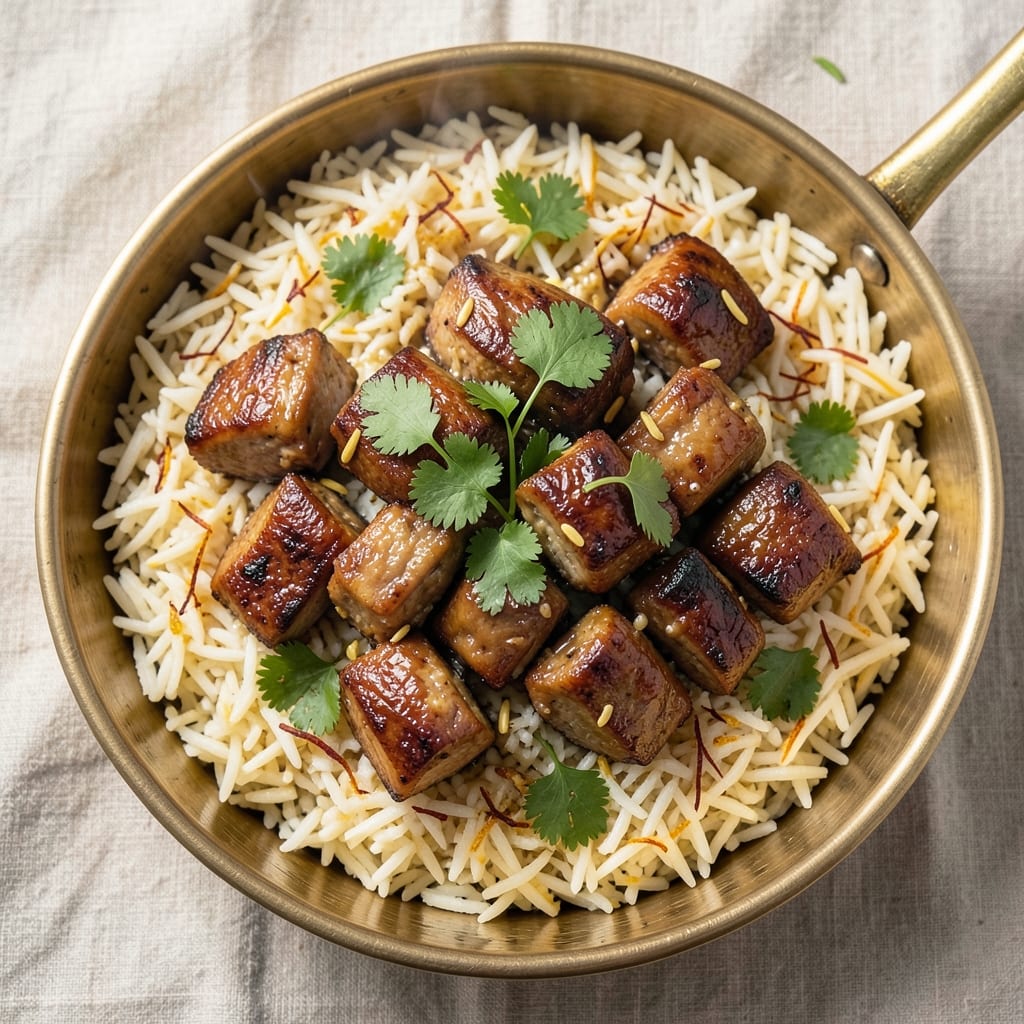 Ambemohar Rice Recipe: Saffron-Infused Lamb and Rice One-Pot Masterpiece