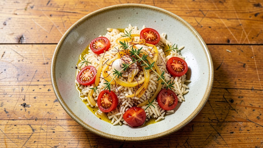 Camargue Red Rice Recipe: Smoky Tomato and Saffron Infusion