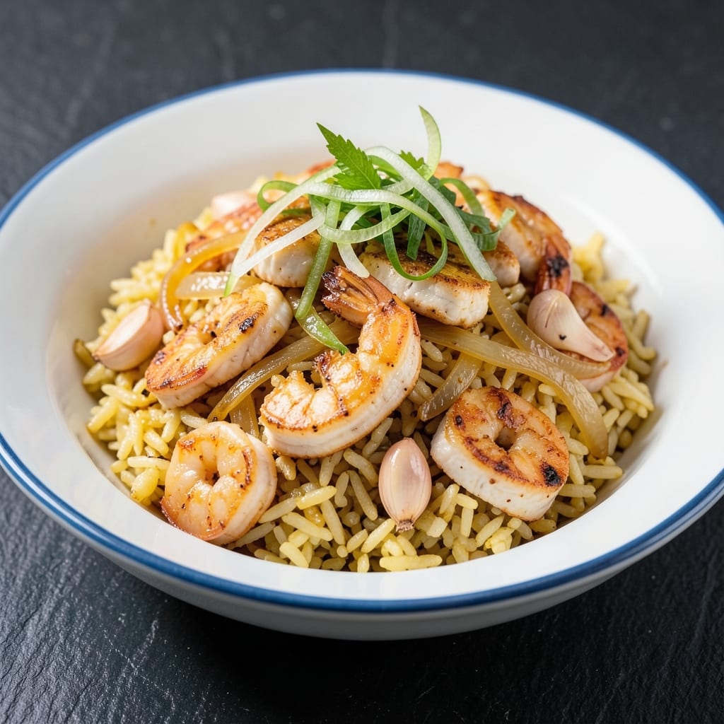 Aligue Fried Rice Recipe: Saffron-Toasted Spice Crunch in One Wok