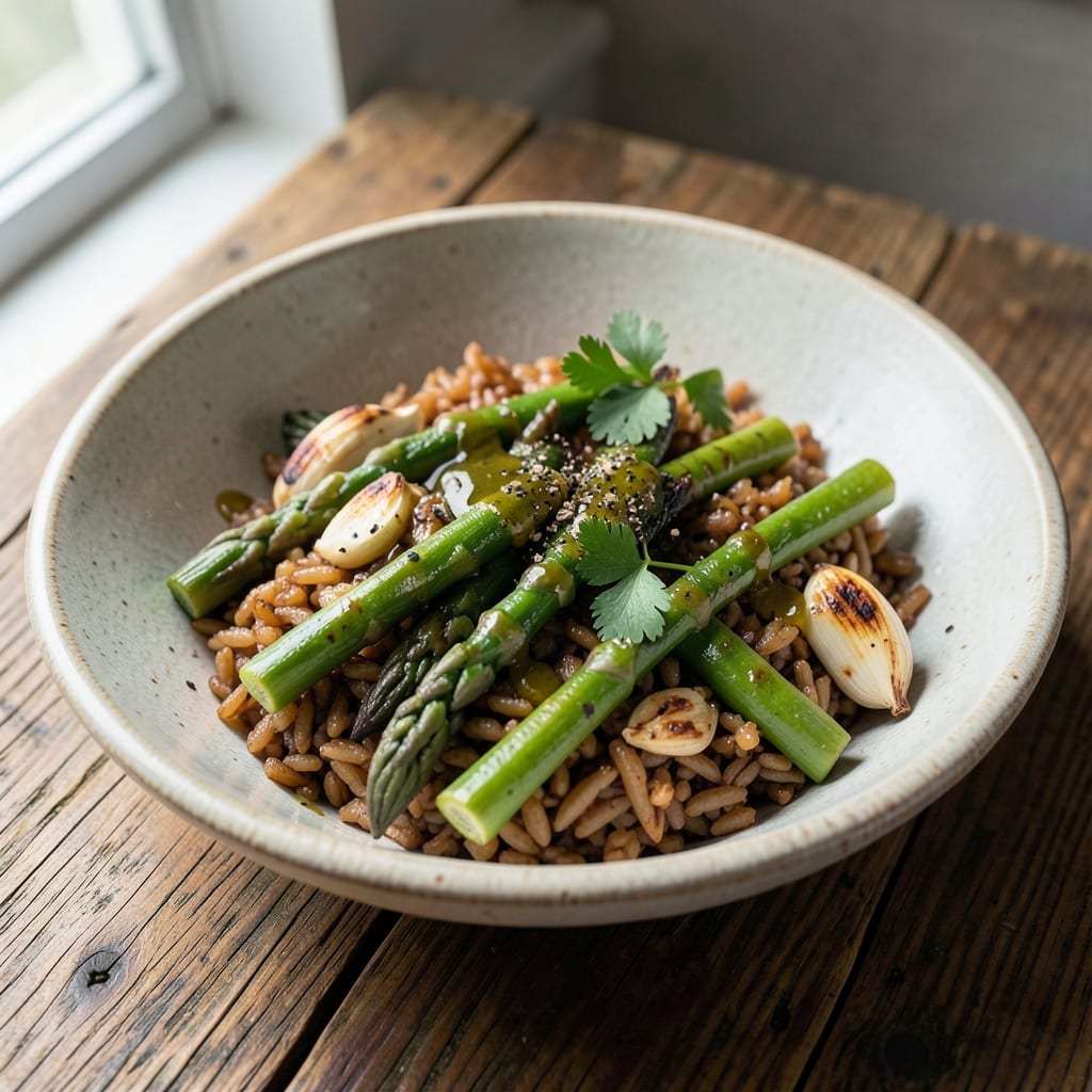 Asparagus and Brown Rice Recipe: One-Pan Nutrient-Packed Harmony