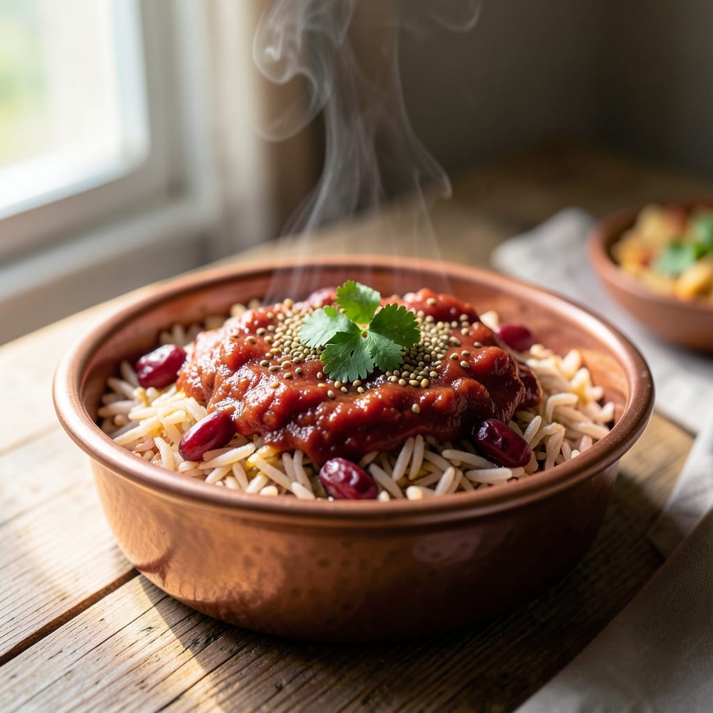 Arabic Red Rice Recipe: Deep-Spiced Tomato and Barberry Flavor