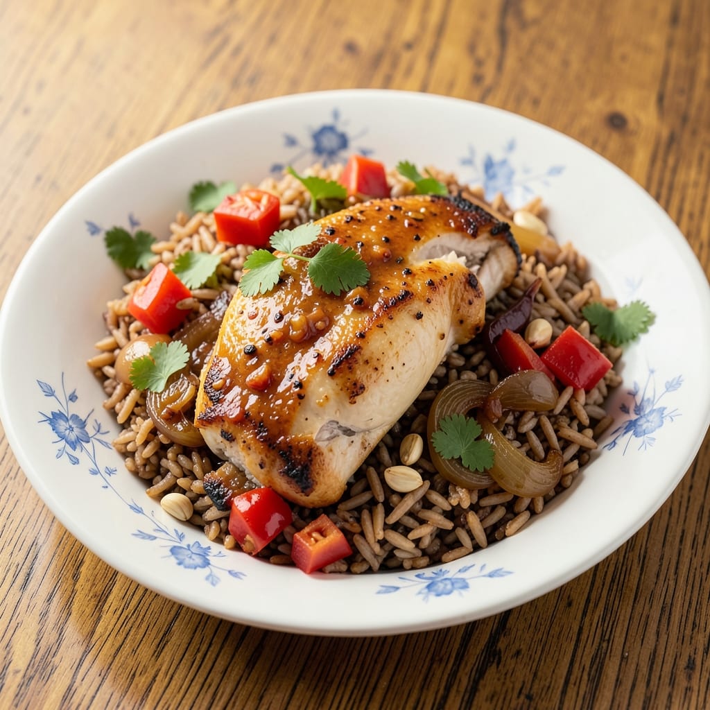 Arroz Con Pollo With Brown Rice Recipe: One-Pot Spiced Harmony With Golden Crispy Edges