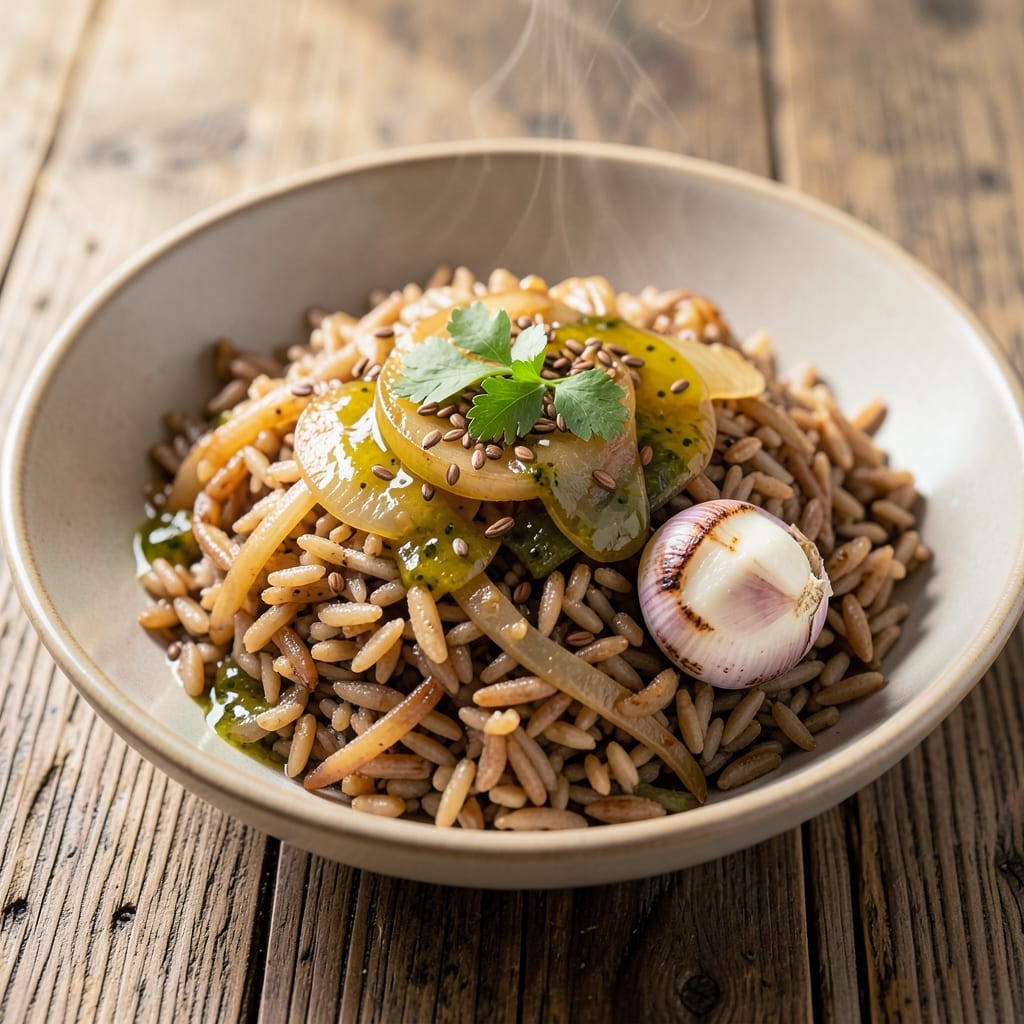Amazing Brown Rice Recipe: Toasted Cumin and Garlic Crunch in One Pot