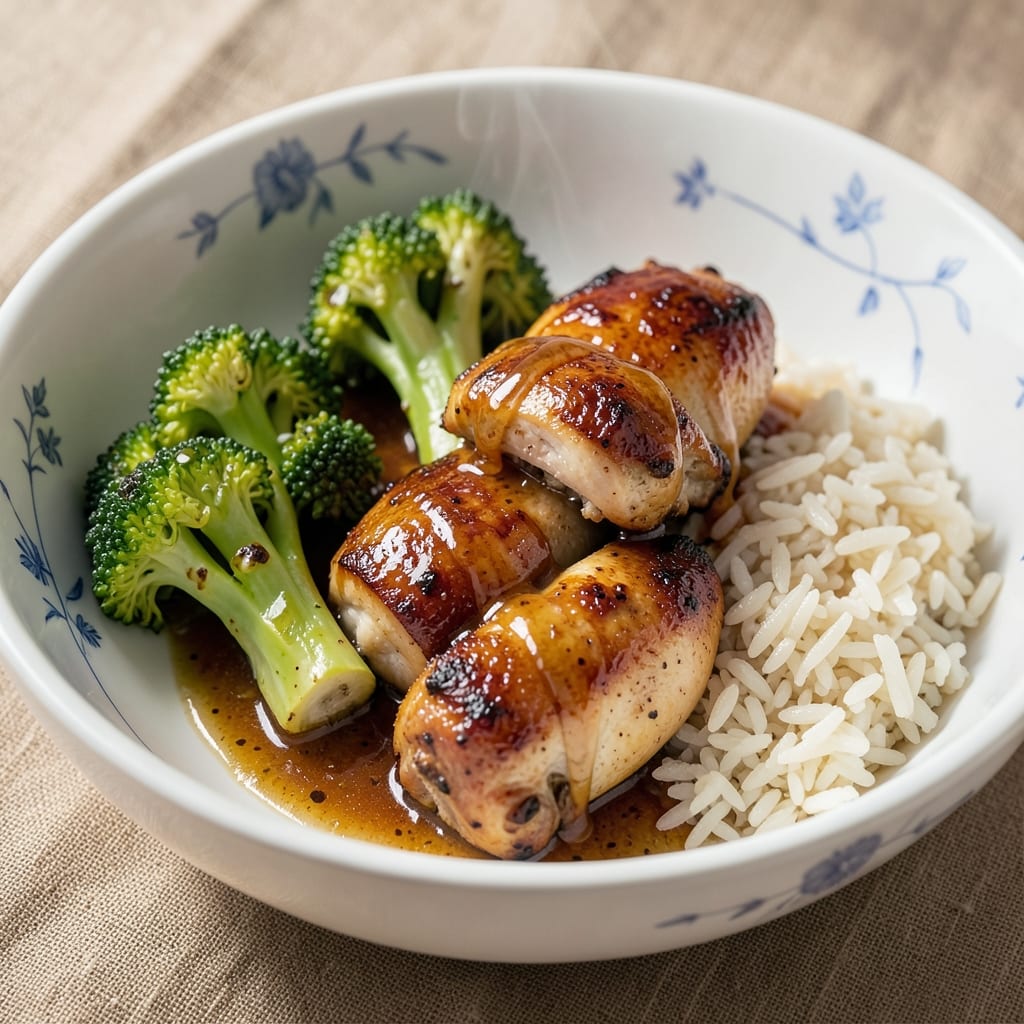 5 Ingredient Chicken and Broccoli Recipe with Rice: Honey-Soy Glaze That Caramelizes in One Skillet