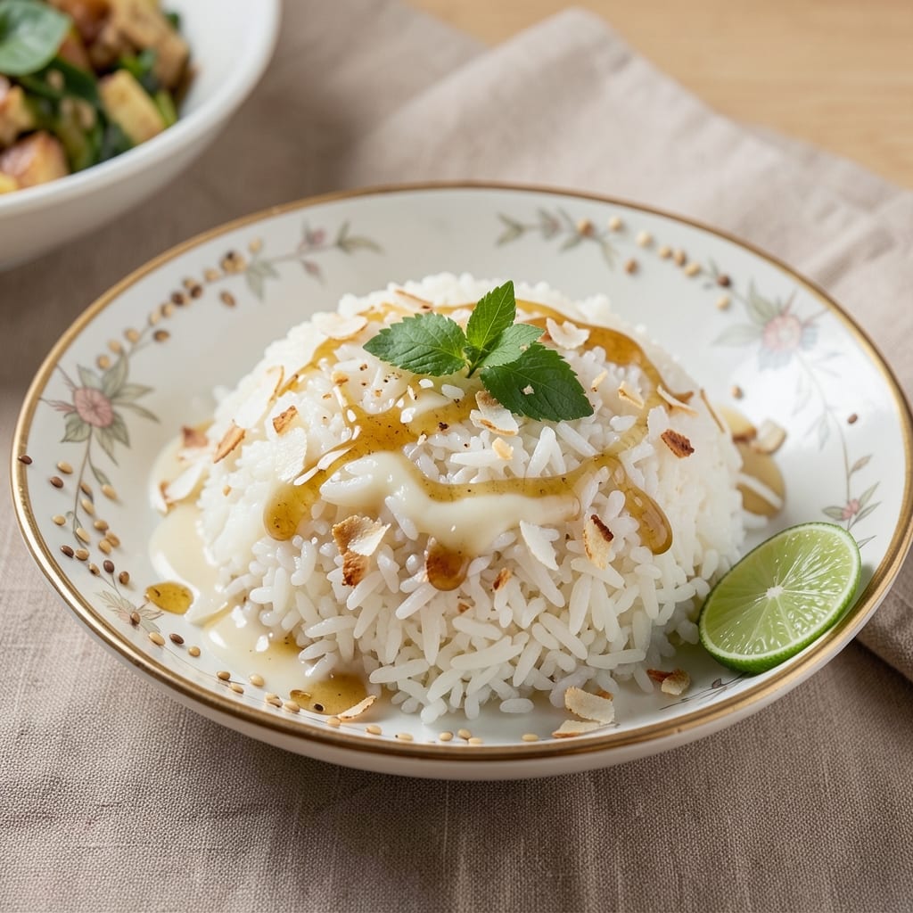 Asian Steamed Rice Recipe: Fragrant Jasmine Basmati With Toasted Coconut Aroma