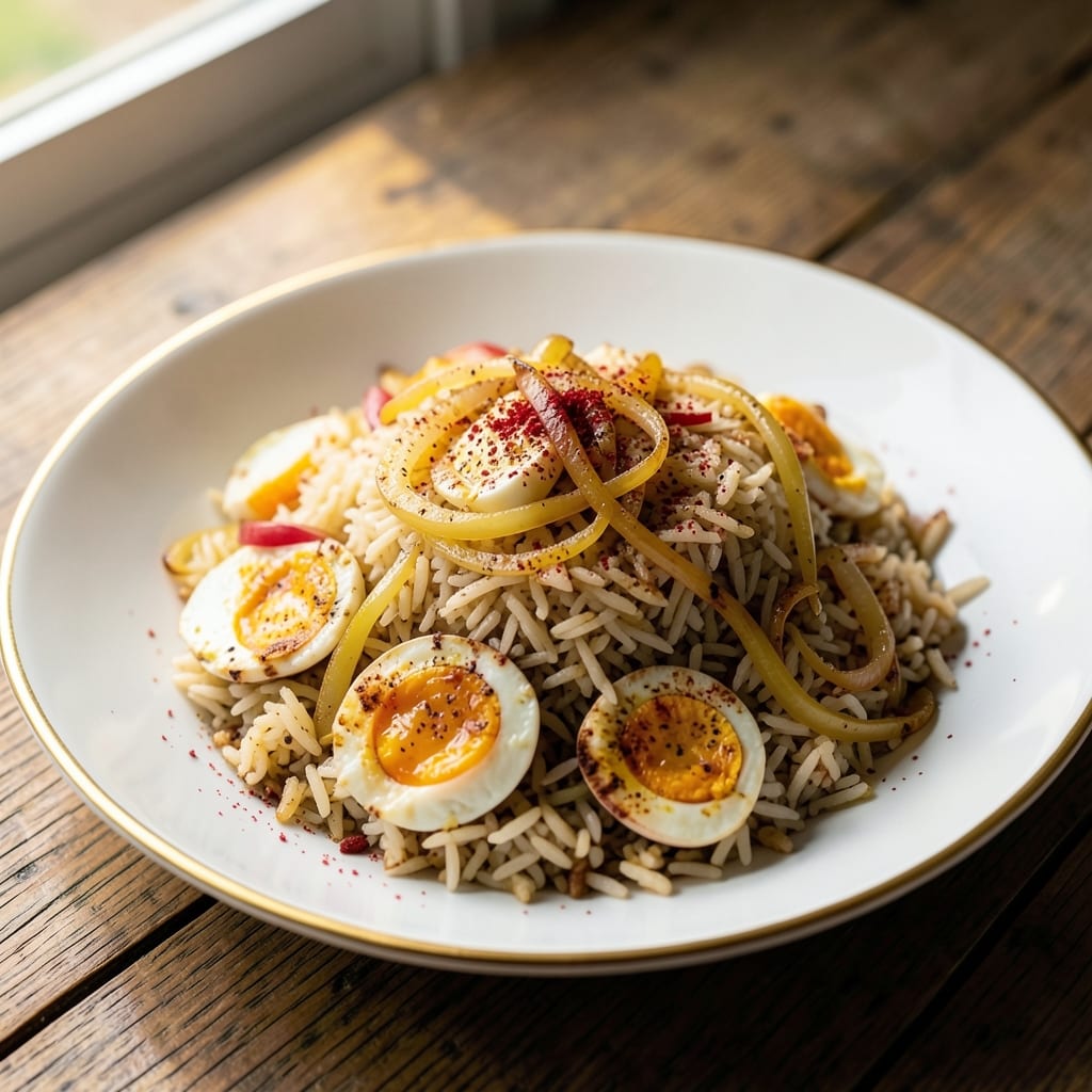 Arabic Fried Rice Recipe: Toasted Spice and Crispy Egg Bites