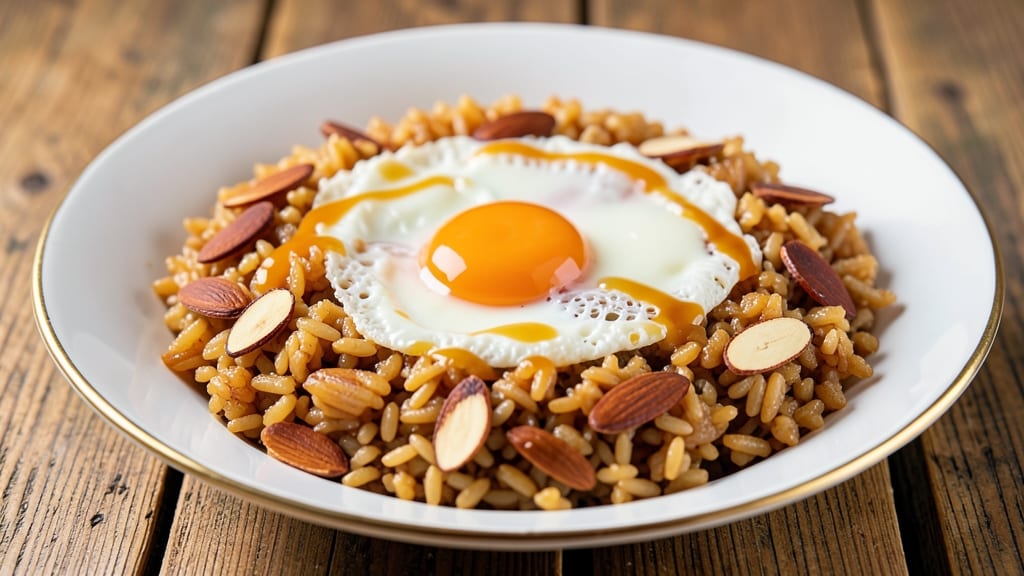 Caramel Rice Recipe: Buttery Sweet Crunch With Toasted Almond Topping