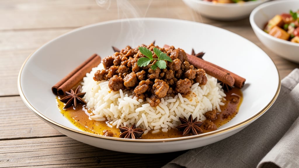 Chicken Mince and Rice Recipe: One-Pan Fragrant Five-Spice Crunch