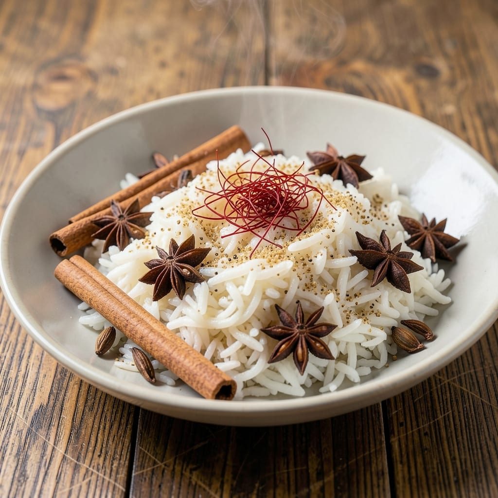 Aroma White Rice Recipe: Fragrant Saffron and Toasted Cumin Crunch