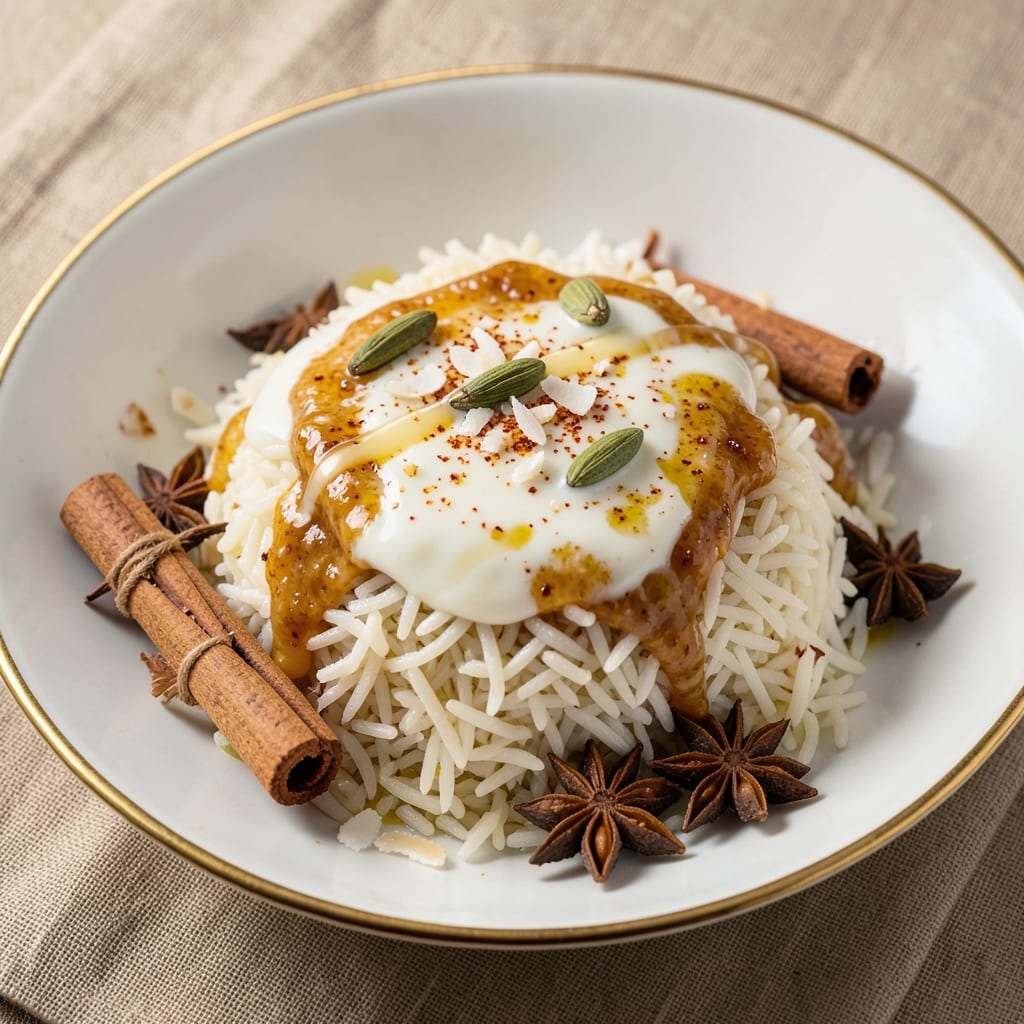 Anglo Indian Coconut Rice Recipe: Saffron-Infused Spice and Toasted Coconut Crunch