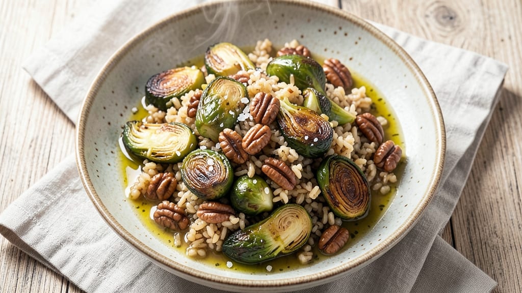 Brussels Sprouts and Wild Rice Recipe: Crispy Roasted Sprouts With Nutty Rice