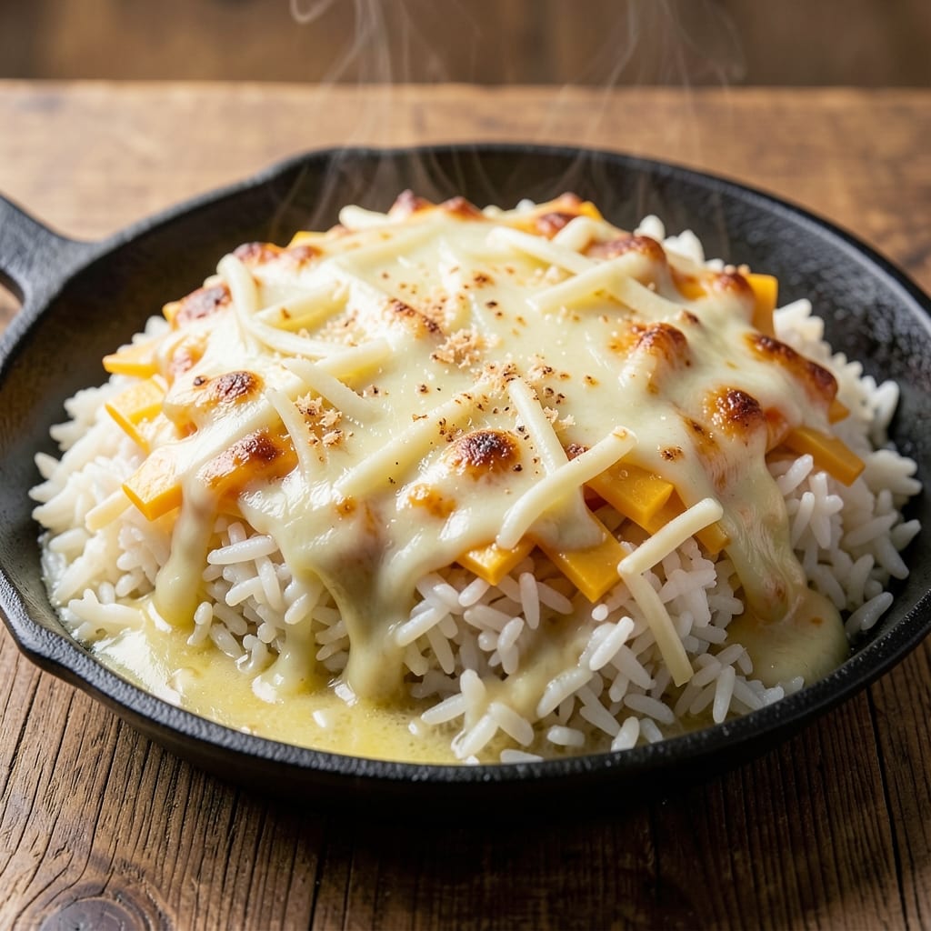 4 Cheese Rice Recipe: Melted Mozzarella and Parmesan Dream