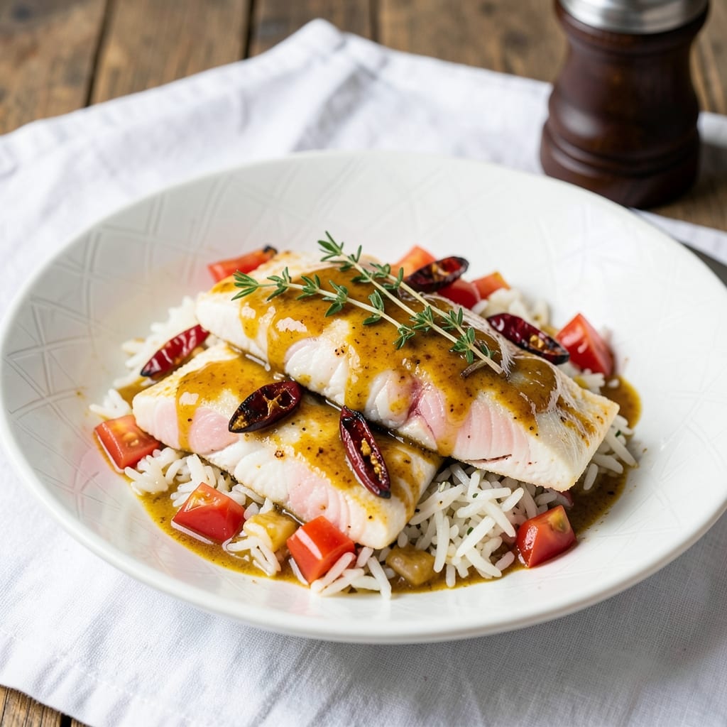 African Fish and Rice Recipe: Spiced Tomato-Braised Flavor in One Pot