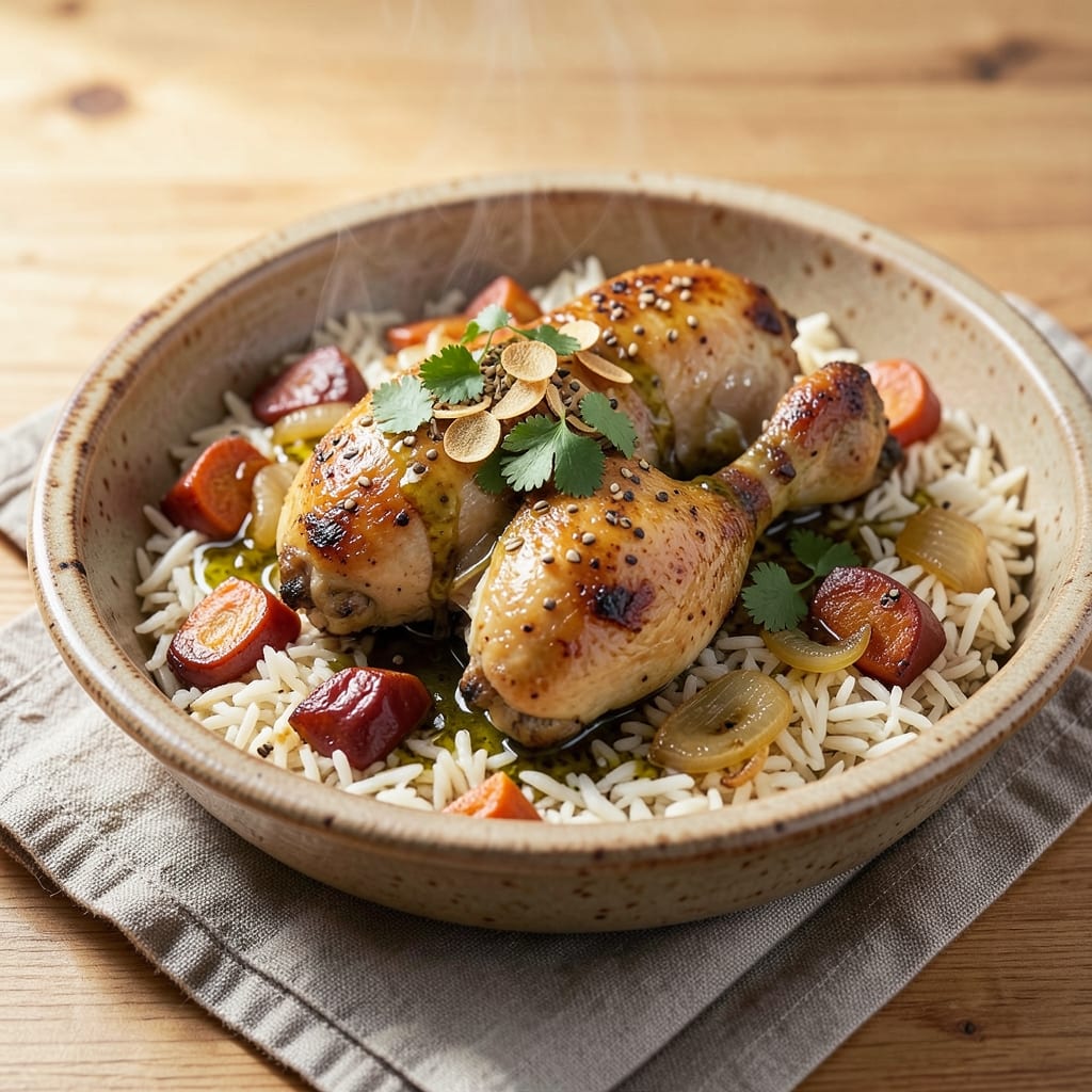 Arab Chicken and Rice Recipe: Golden Spice-Layered One-Pot Magic