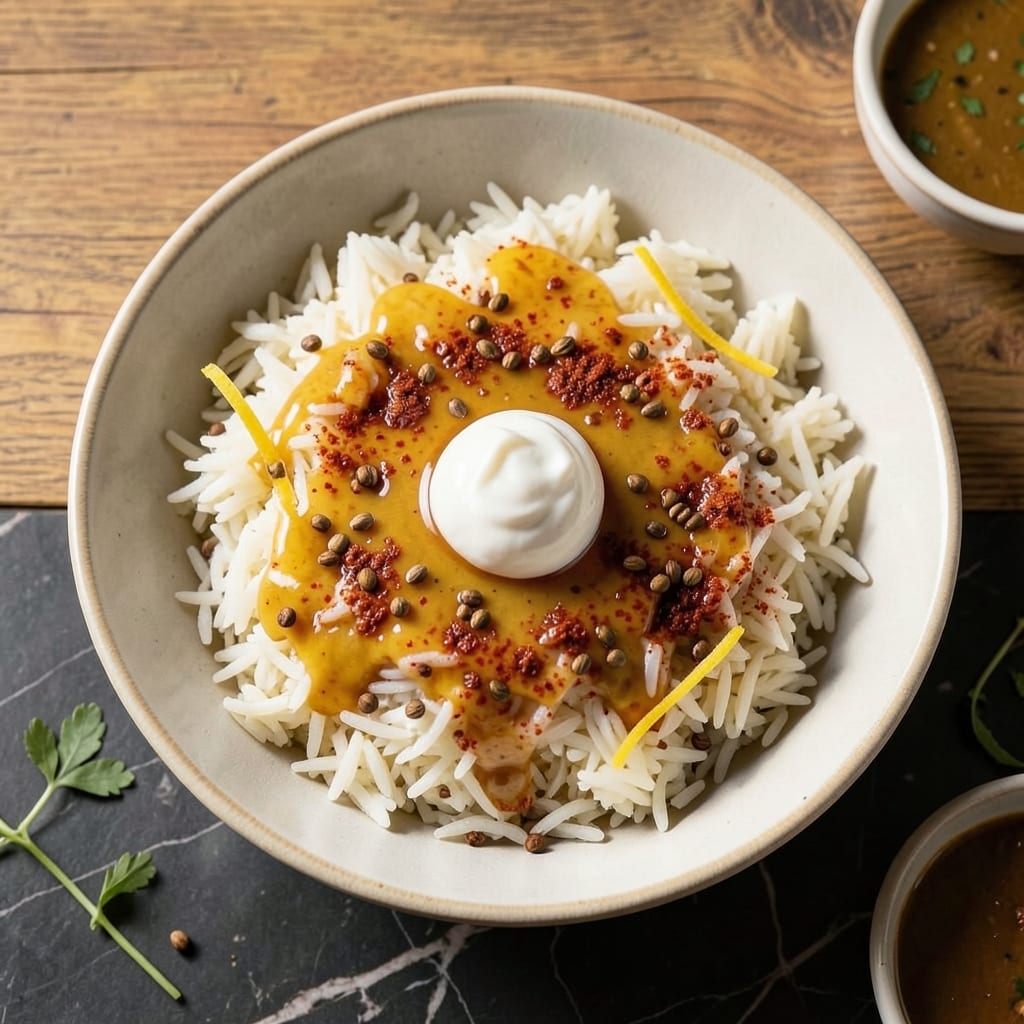 Amchur Rice Recipe: Tangy Yogurt-Marinated Rice With Toasted Spice Crunch