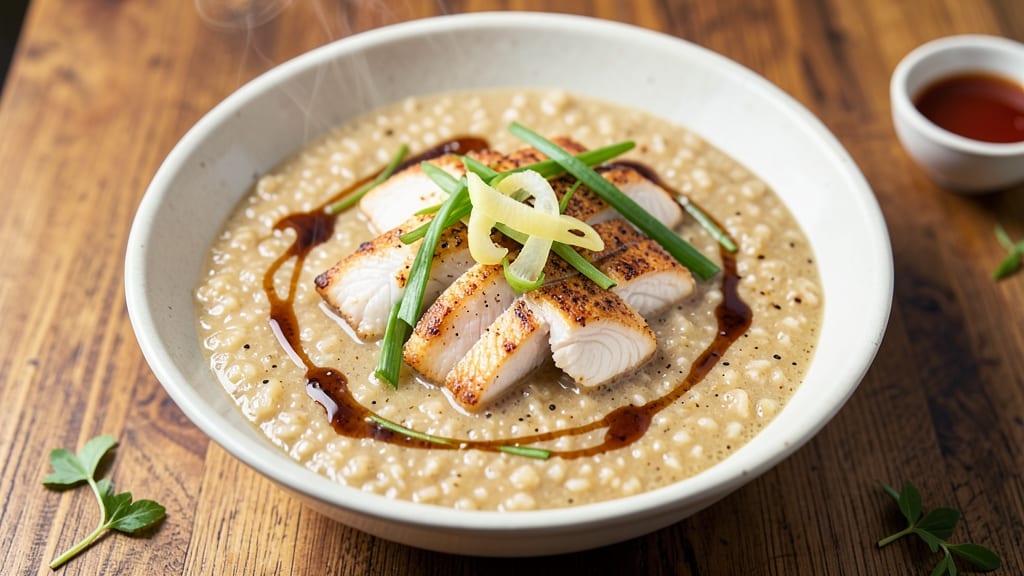 Chinese Rice Porridge with Fish Recipe: Silky Congee and Flaky Fish Fusion