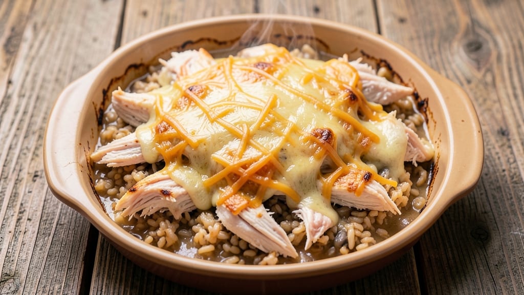 Cheesy Chicken and Wild Rice Casserole Recipe: Layered Comfort With Melty Cheese Topping