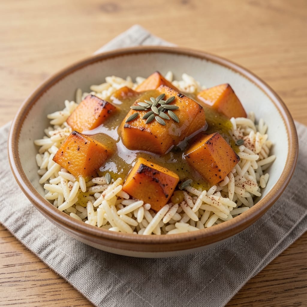 Armenian Pumpkin Rice Recipe: Spiced Barberry Crunch in One Pot