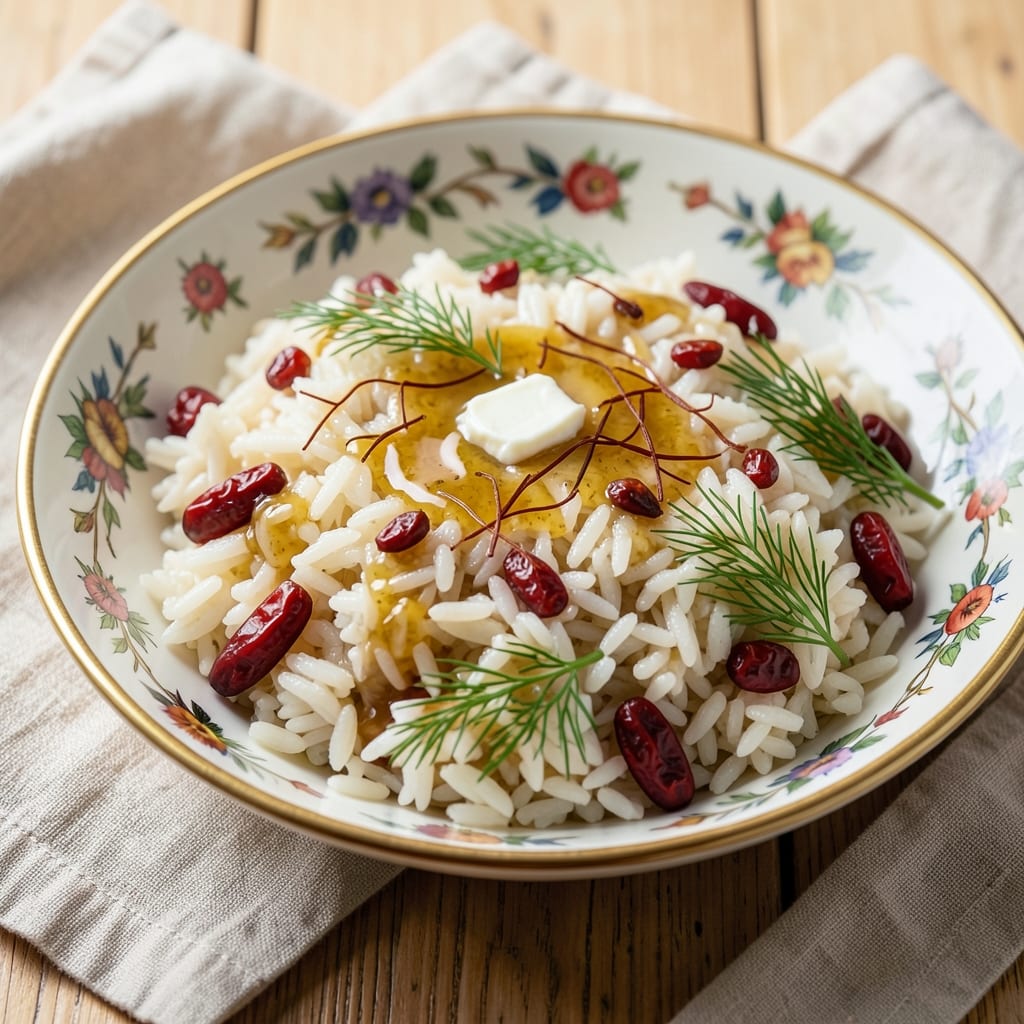 Armenian White Rice Recipe: Toasted Barberry and Saffron Fragrance