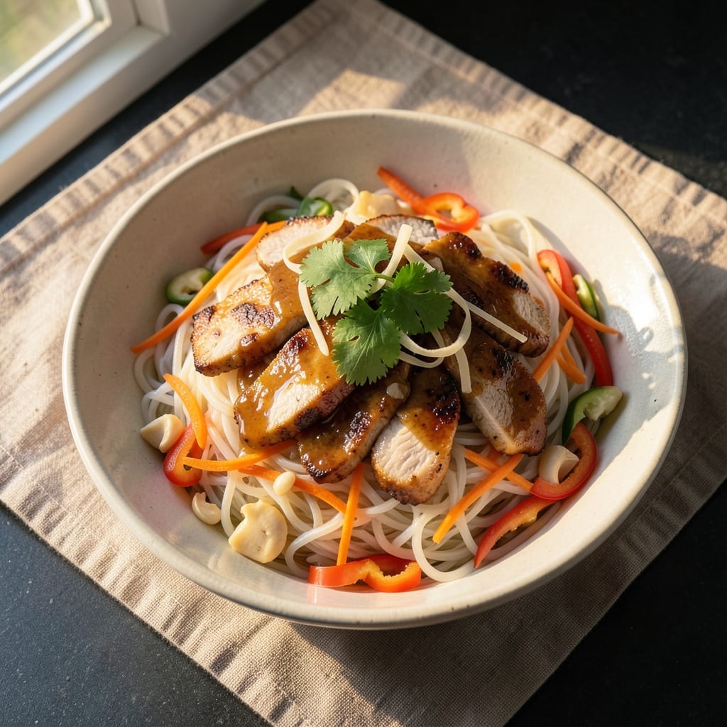 Asian Style Rice Noodle Recipe: Savory Wok-Tossed Crunch in 15 Minutes