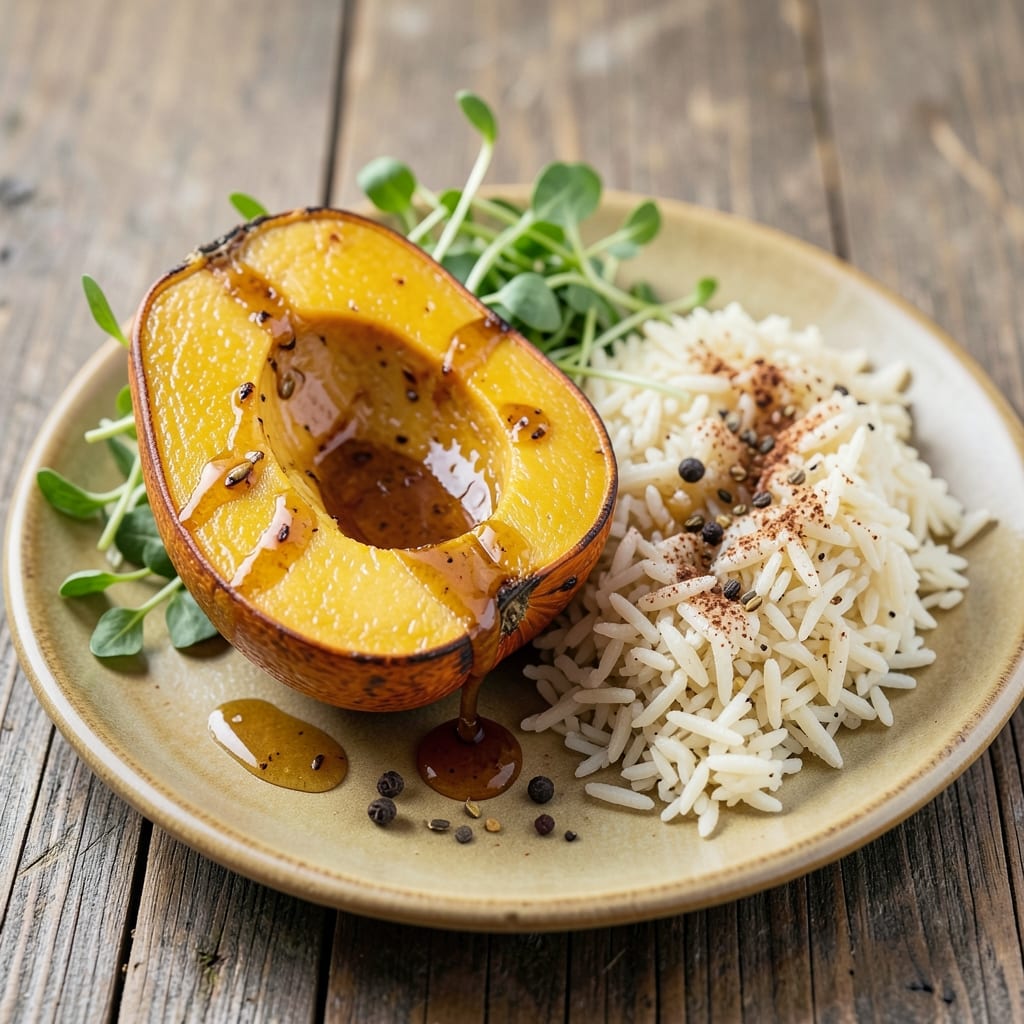 Acorn Squash and Rice Recipe: Roasted Sweetness Meets Toasted Spice Crunch