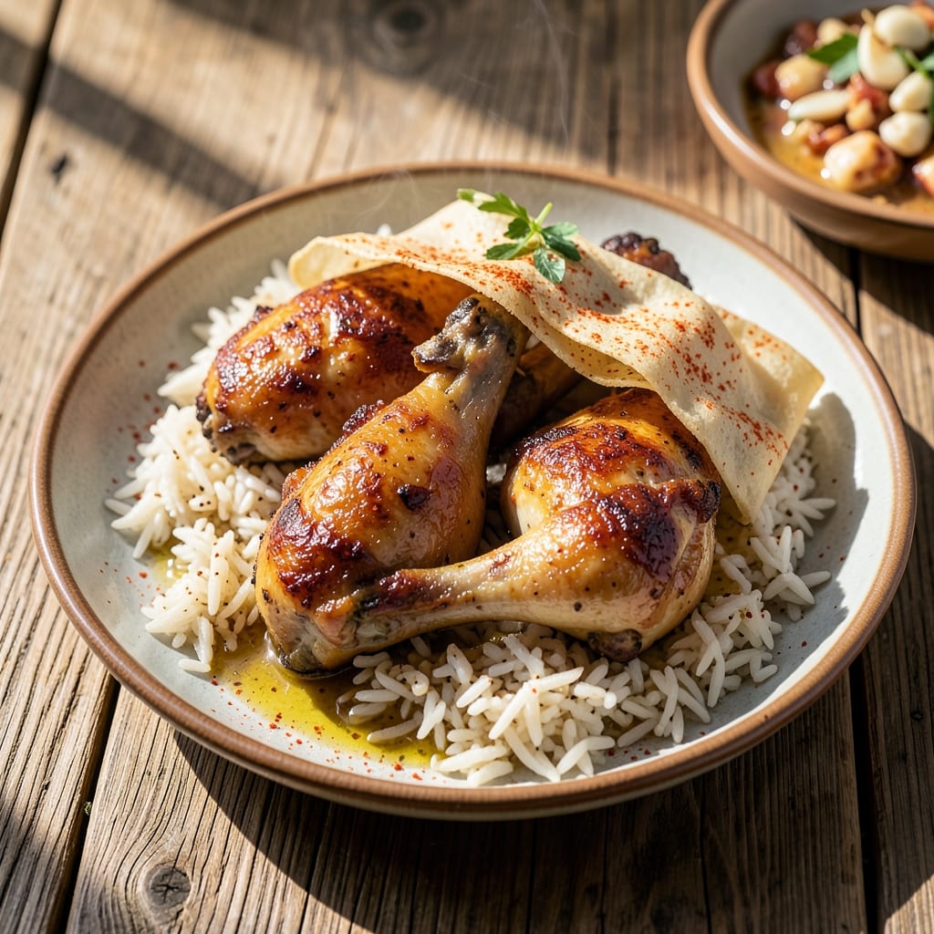 Albanian Chicken and Rice Recipe: One-Pot Yufka Magic with Toasted Spice Crunch