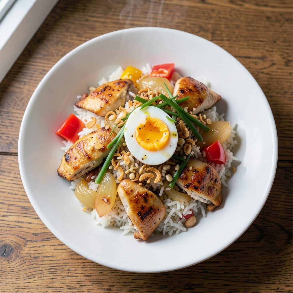 American Chicken Fried Rice Recipe: Crispy Eggs and Savory Wok-Tossed Magic