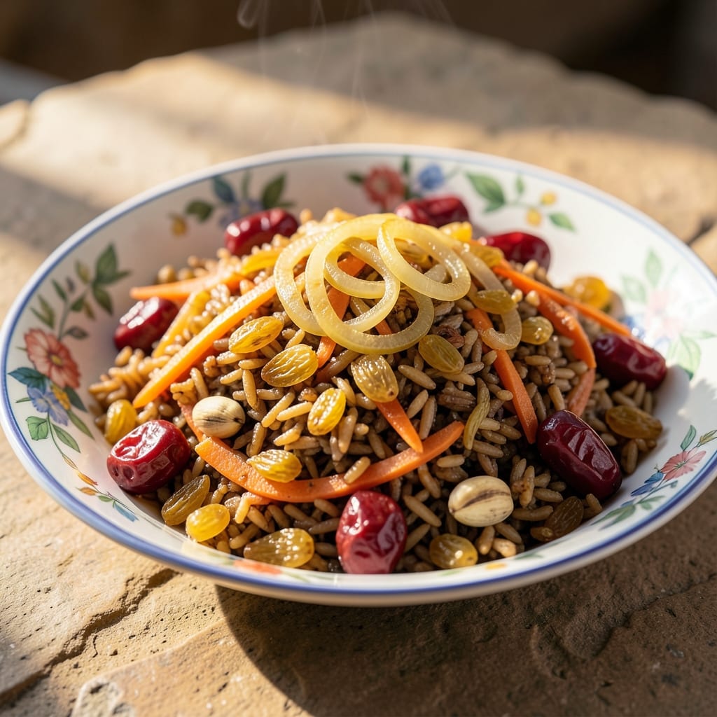 Afghani Brown Rice Recipe: Toasted Barberry and Cardamom Crunch