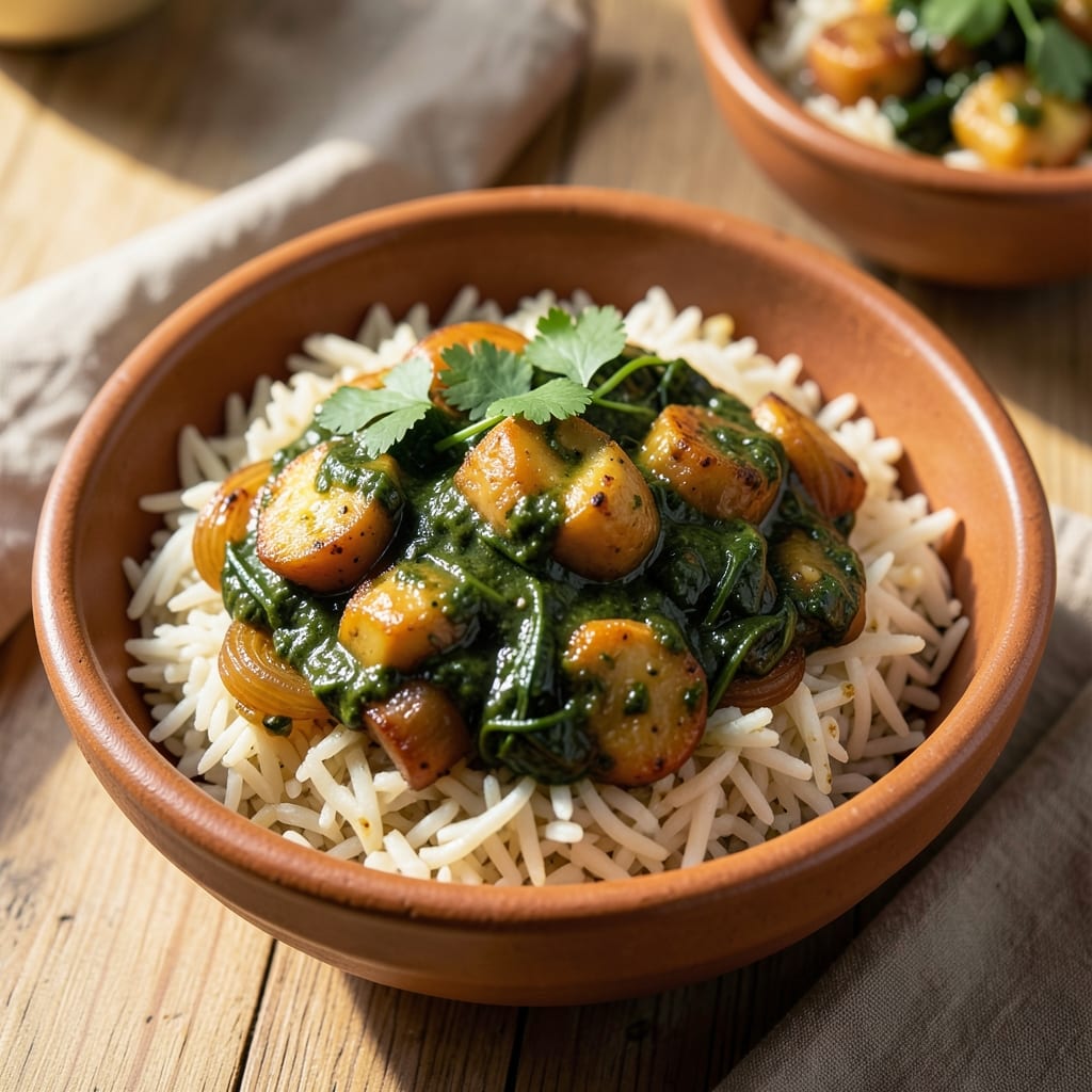 Aloo Palak Rice Recipe: Spinach-Rice Fusion With Earthy Depth