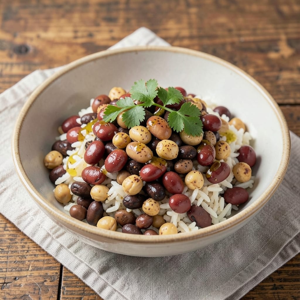15 Beans and Rice Recipe: One-Pot Heartiness With Smoky Garlic Crunch