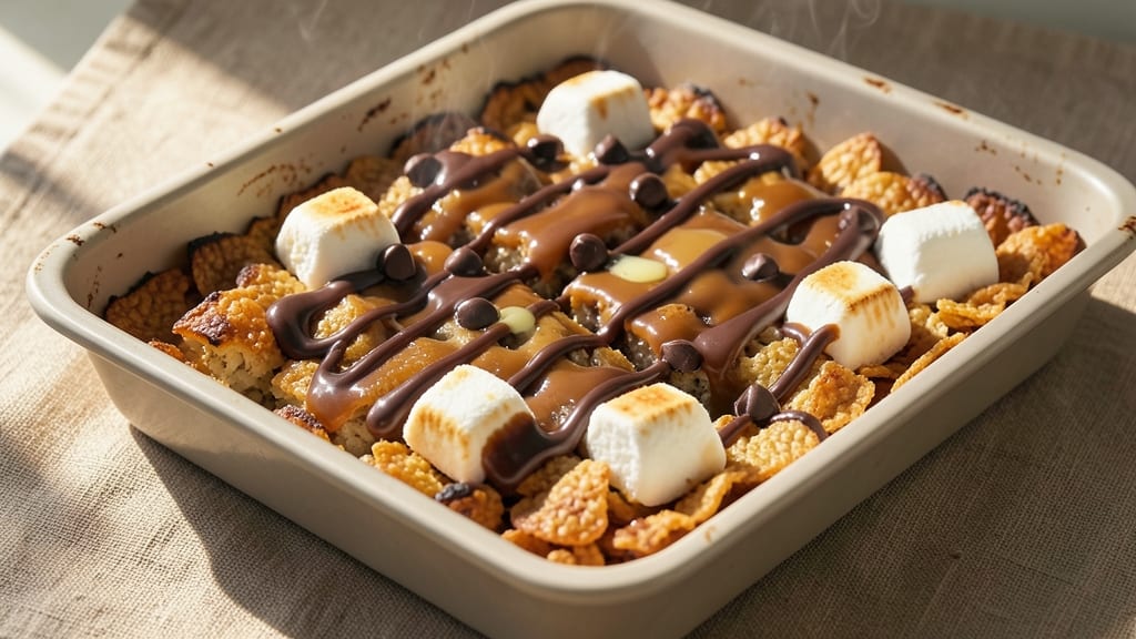Chocolate Caramel Rice Krispie Squares Recipe: Fudgy Layers With Crunchy Crust