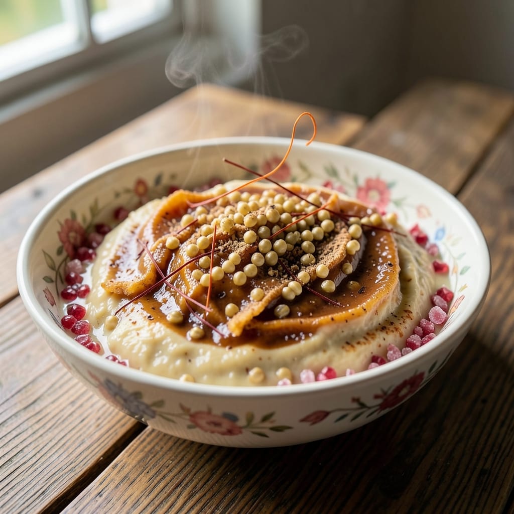 Arabic Rice Pudding Recipe: Saffron-Scented Warmth With Toasted Barley Crunch