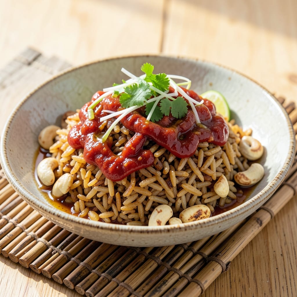 Asian Spicy Rice Recipe: Fiery Fragrance With Toasted Garlic Crunch