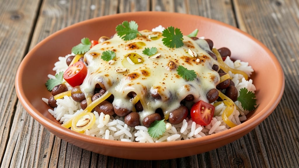 Cheesy Black Beans and Rice Recipe: Melty Cheese and Smoky Spice Fusion