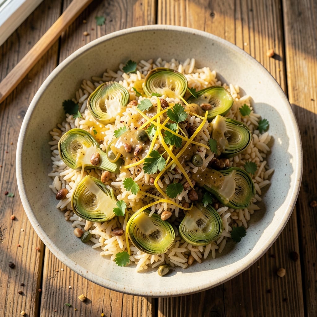 Artichoke and Rice Salad Recipe: Bright Herb-Crusted Crunch with Zesty Lemon Dressing