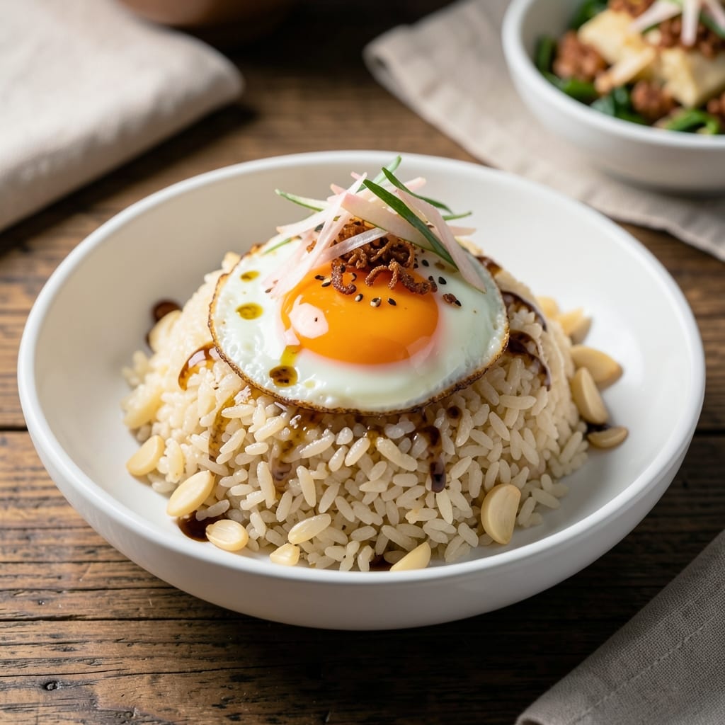 Asian Egg Rice Recipe: Wok-Seared Umami with Silky Fried Eggs