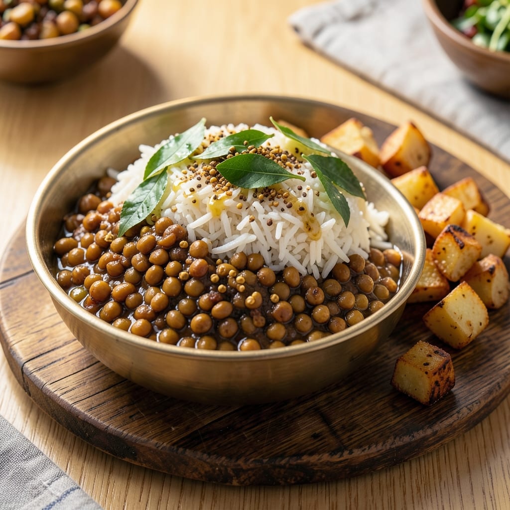 Andhra Bagara Rice Recipe: Smoky Cumin and Tamarind Rice with Crispy Potatoes