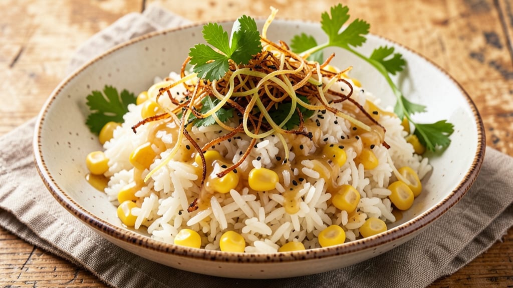 Butter Corn Rice Recipe: Creamy Golden Bites With Toasted Celery Crunch