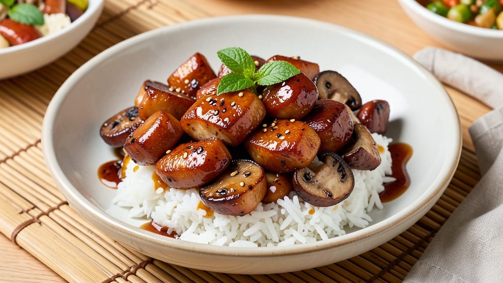 Chicken Chinese Sausage Mushroom Rice Recipe: Wok-Tossed Five-Spice Harmony in One Pan