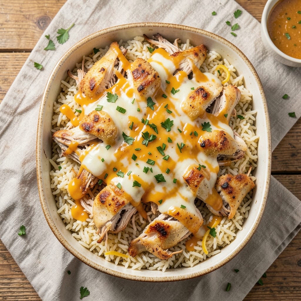 All-Recipe Chicken and Rice Casserole: Cheesy Crisp-Top Comfort in One Pan
