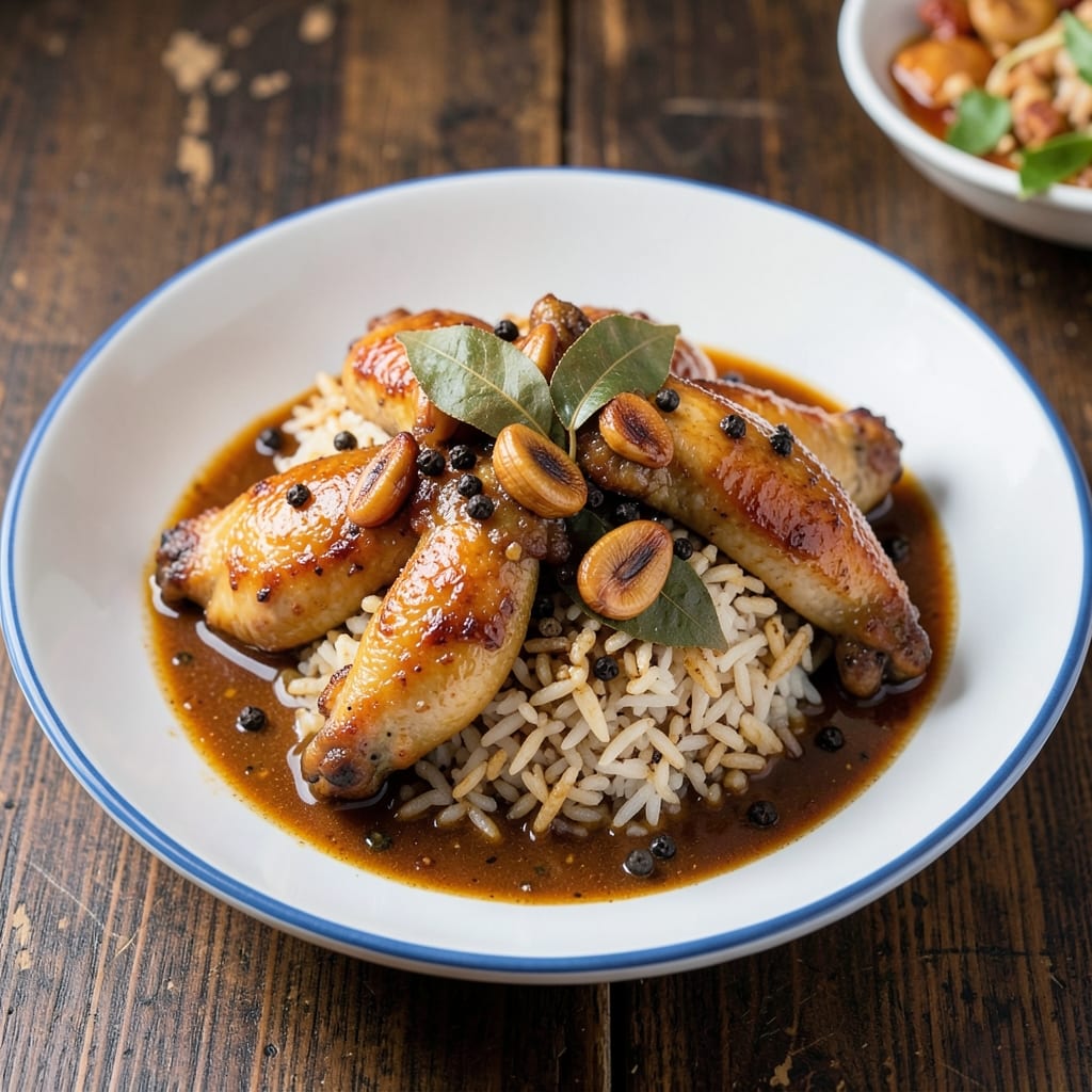 Adobo Rice Filipino Recipe: Soy-Steamed Fragrance with Crispy Garlic Topping