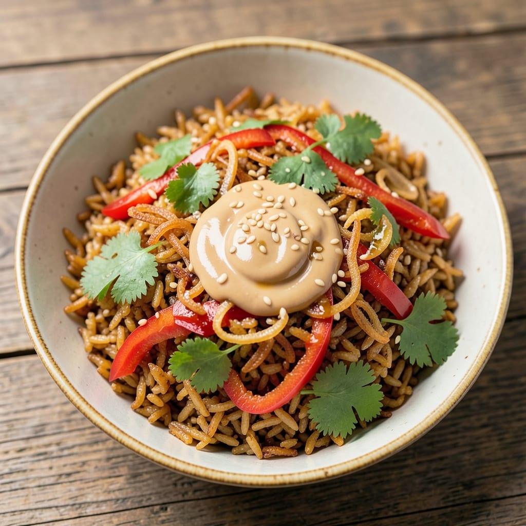 Asian Crispy Rice Salad Recipe: Crunchy Noodle Twist With Tangy Peanut Dressing