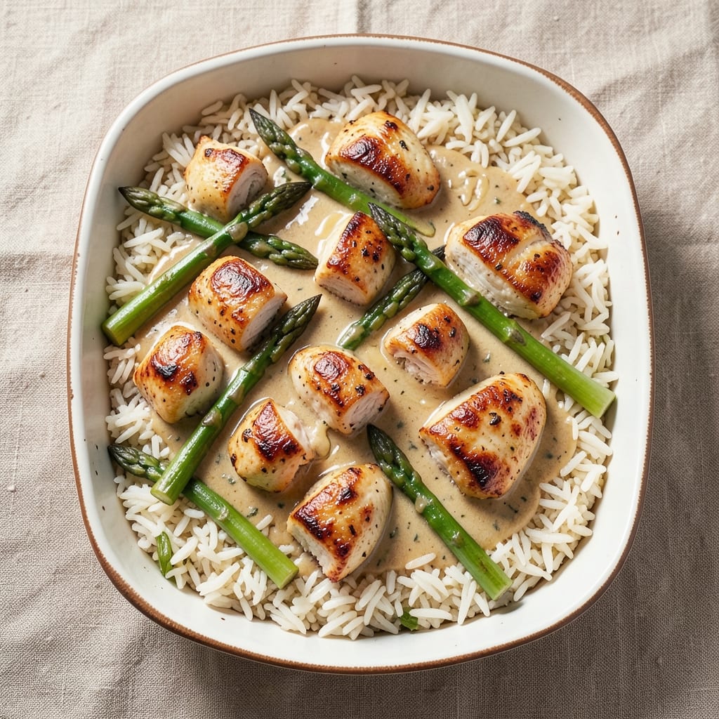 Asparagus Chicken and Rice Casserole Recipe: One-Dish Comfort With Crispy Top